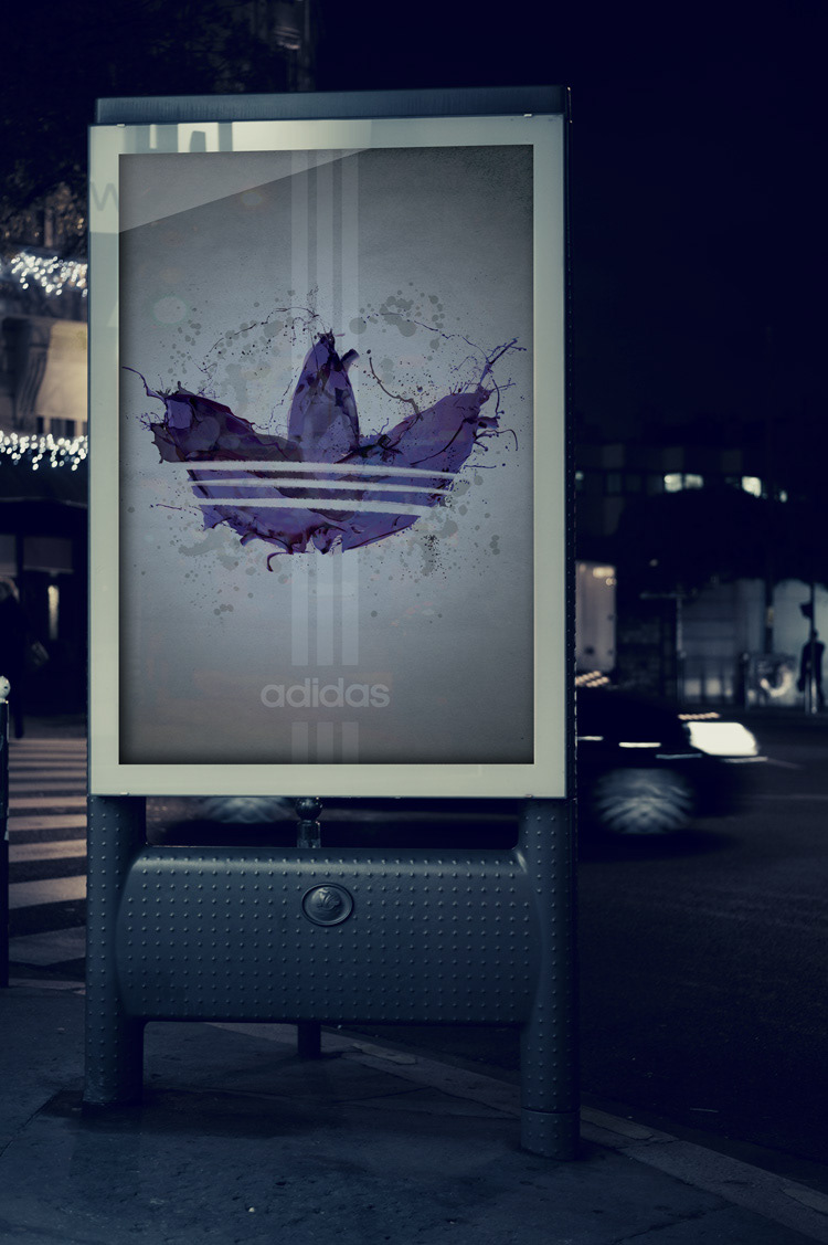digital adidas poster purple