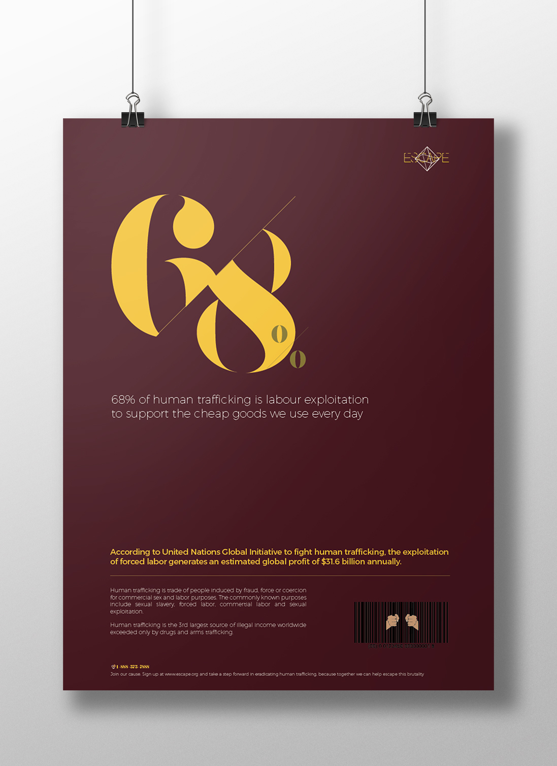 contemporary Advertising  Awareness campaign typography   ILLUSTRATION  minimalist clean humantrafficking Numerals design