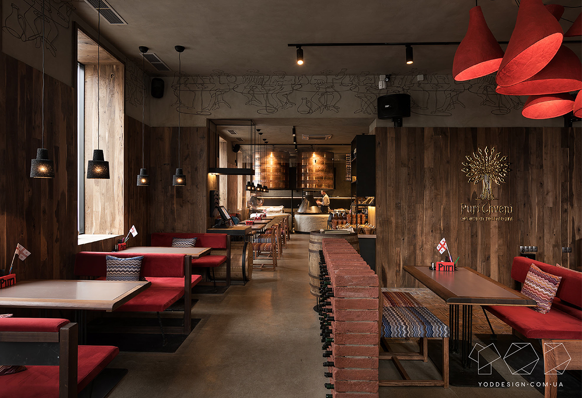 Georgia restaurant khinkali design Interior idea designer