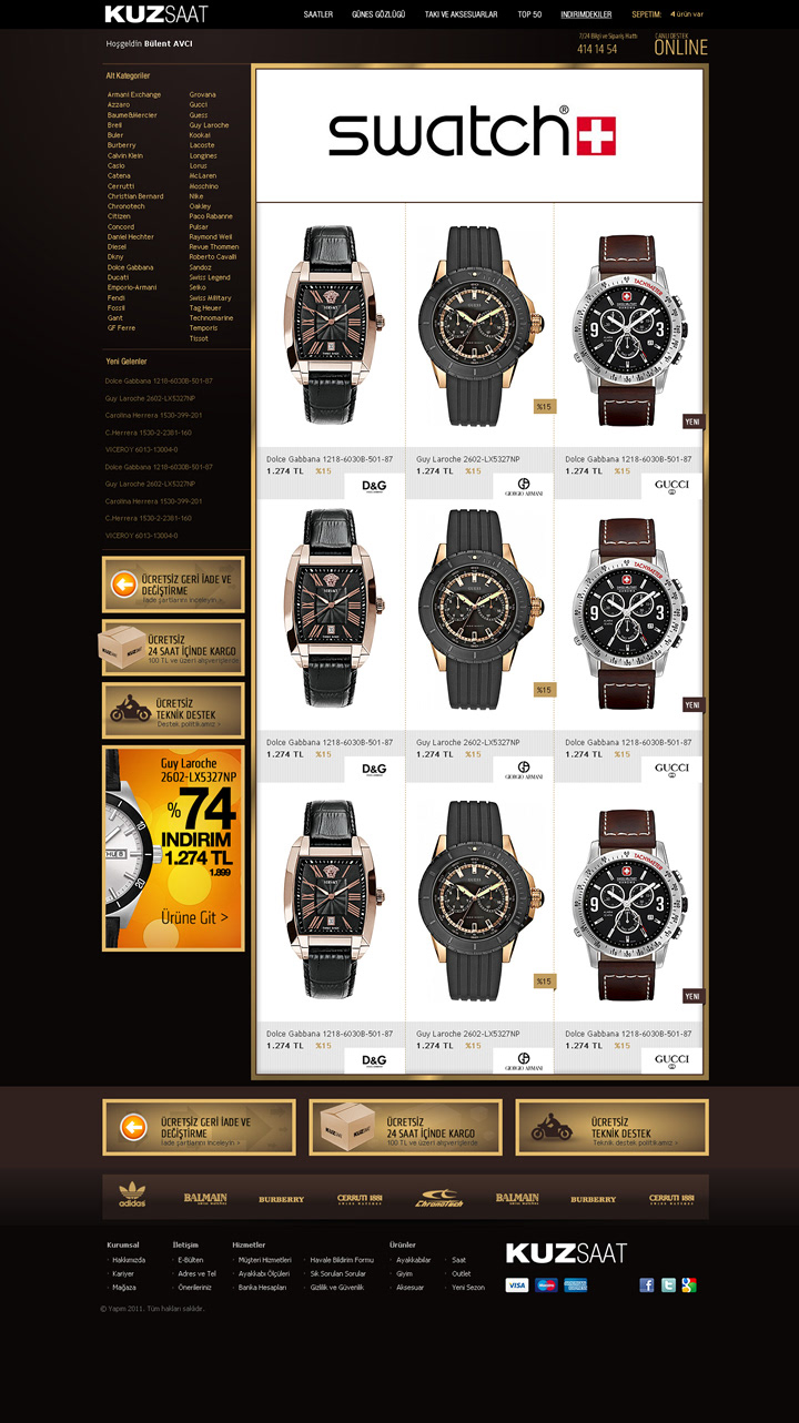 watch Watches online store e-commerce kuz kuz optik kuz saat
