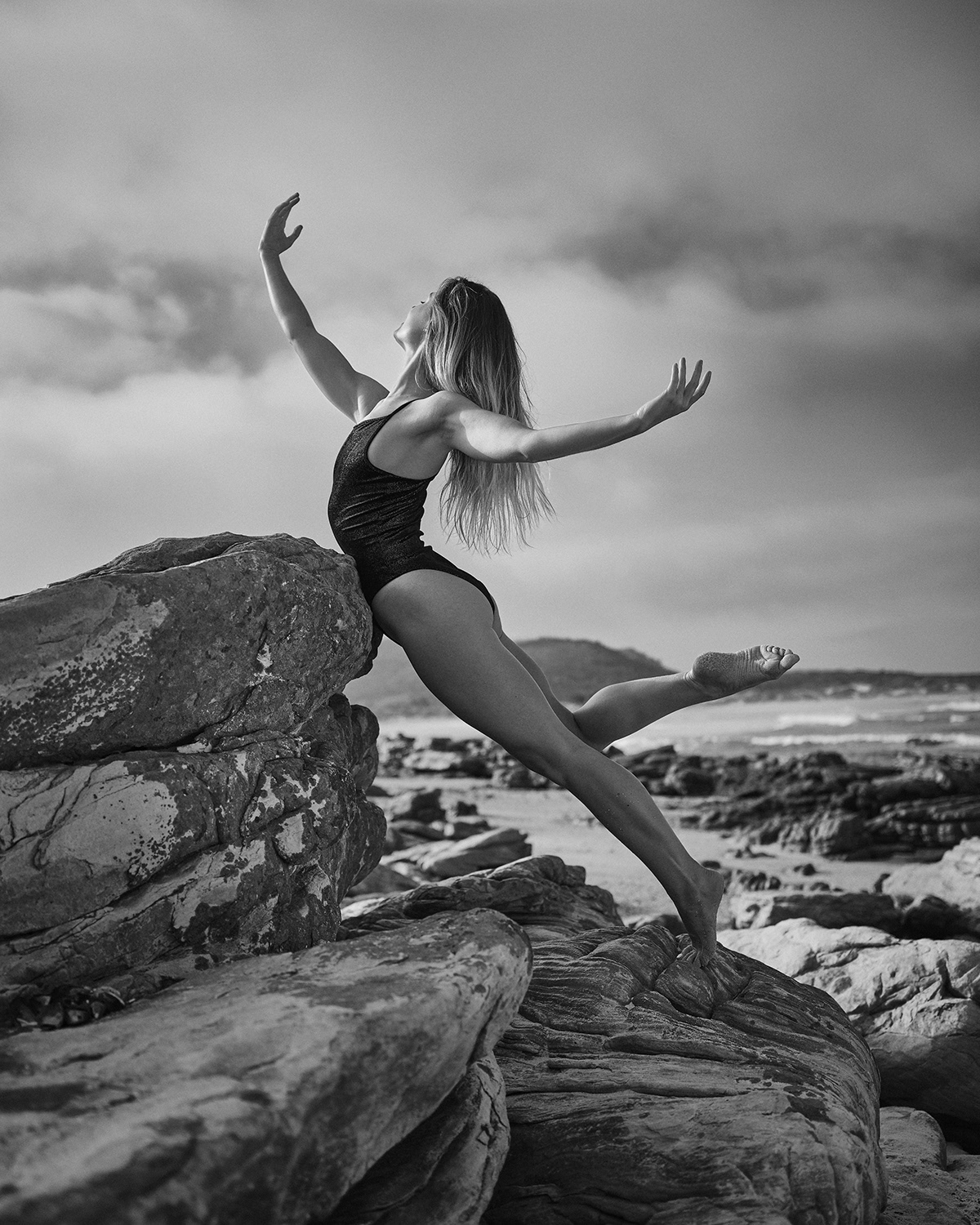 DANCE   dancer beach rocky beach Sun sunlight movement woman