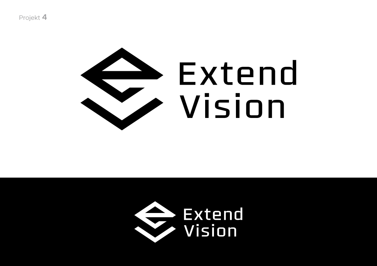 logo identity Extend Vision company Exhibition  polska poland monogram