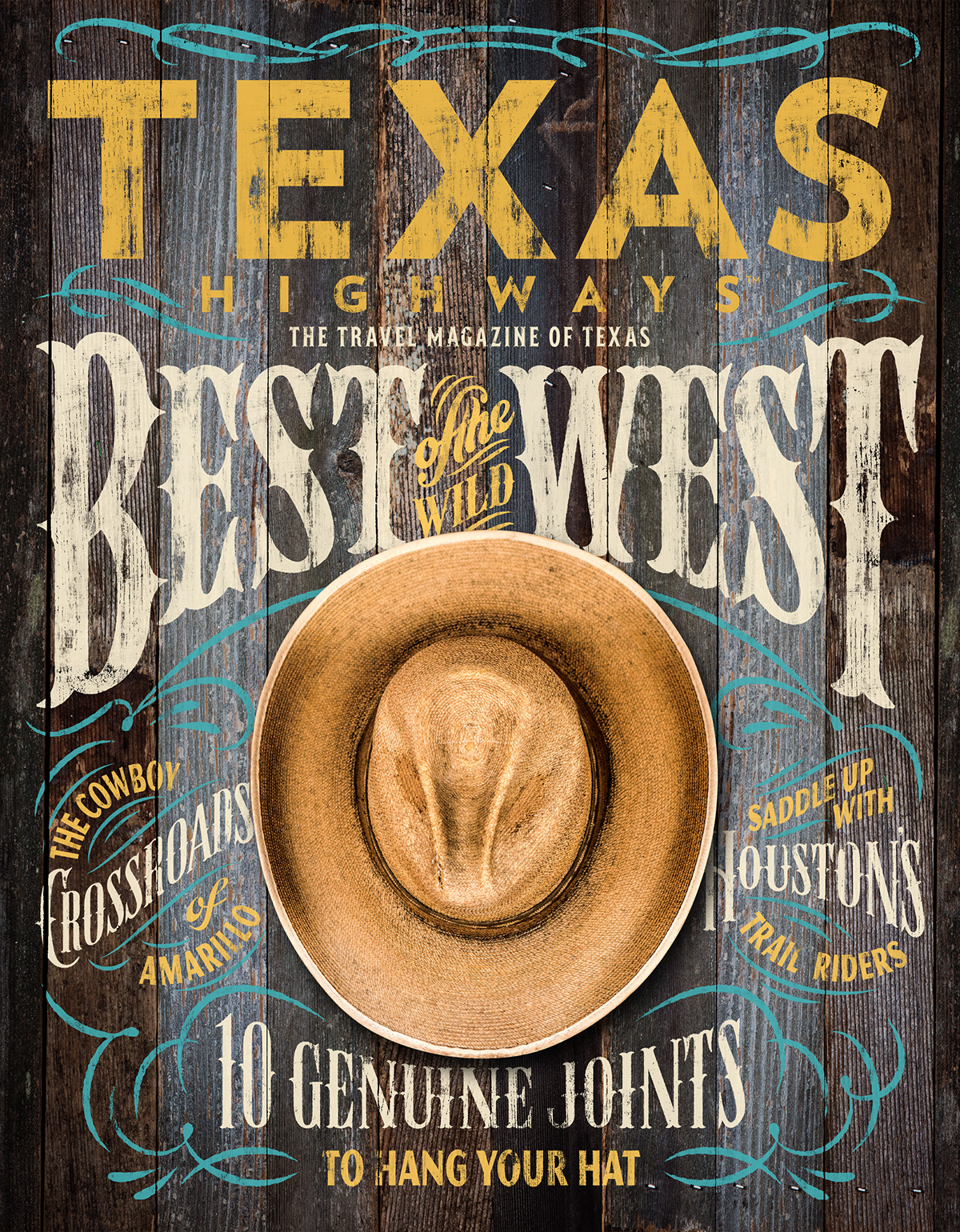 HAND LETTERING western magazine cover texas vintage cowboy Best of
