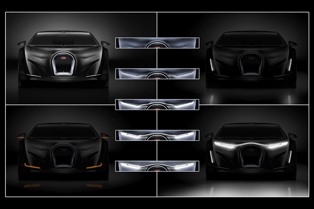 bugatti  Automotive design photoshop industrial design  Drawing 