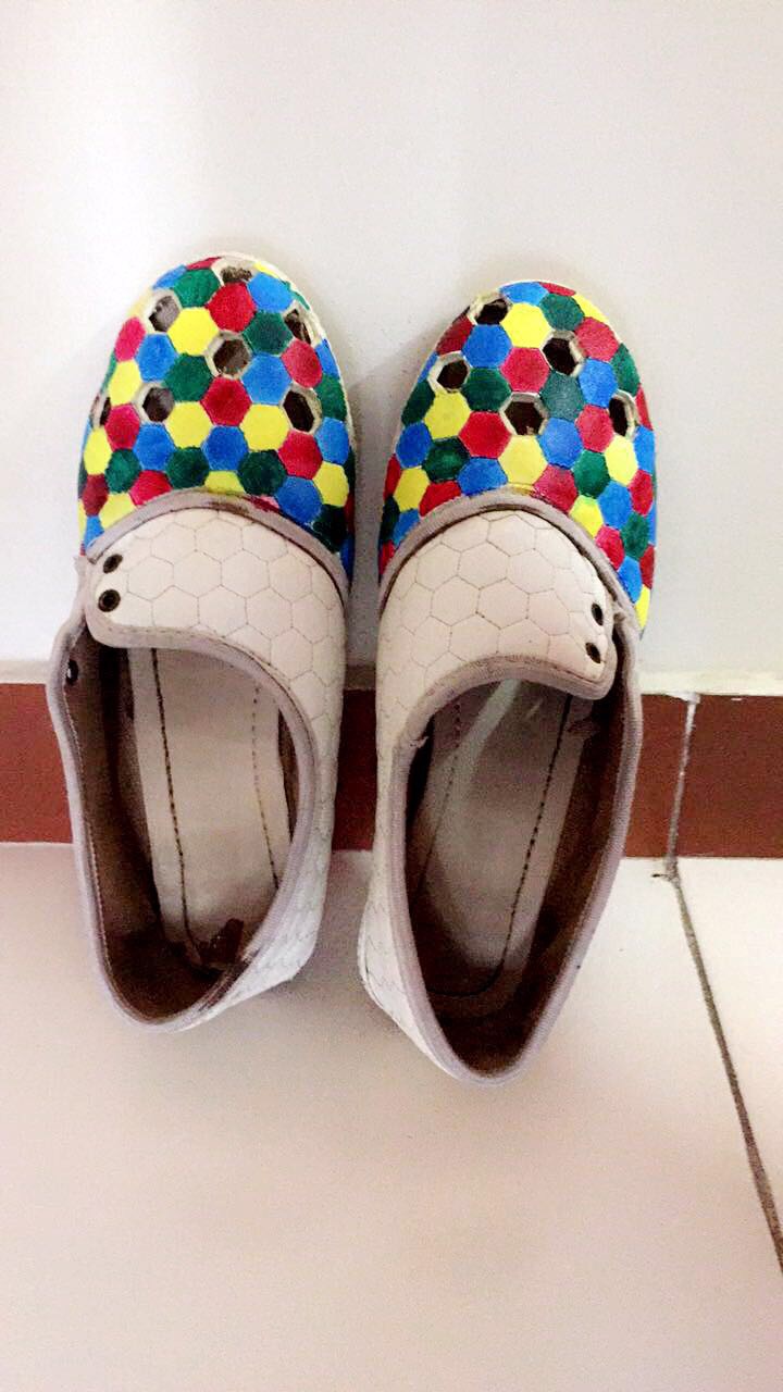 handpainted shoes White Shoes Customise custom made creative Colourful 