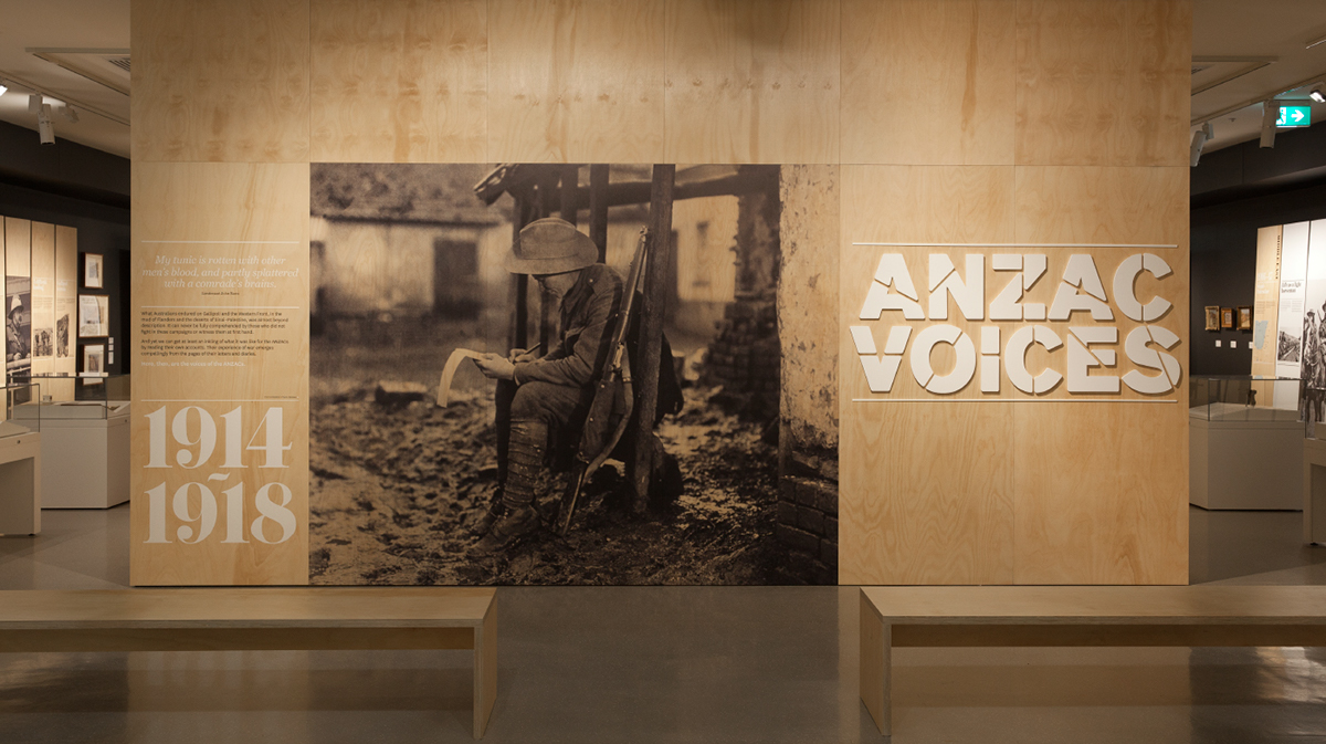 pine Exhibition  War Memorial Australia world ANZAC museum history graphics logo identity invite visual showcase