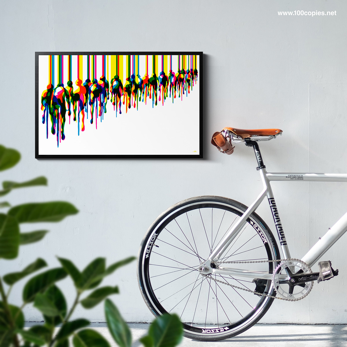 Bicycle Colourful  Cycling home decor ILLUSTRATION  limited edition poster print thomas yang Tour de France