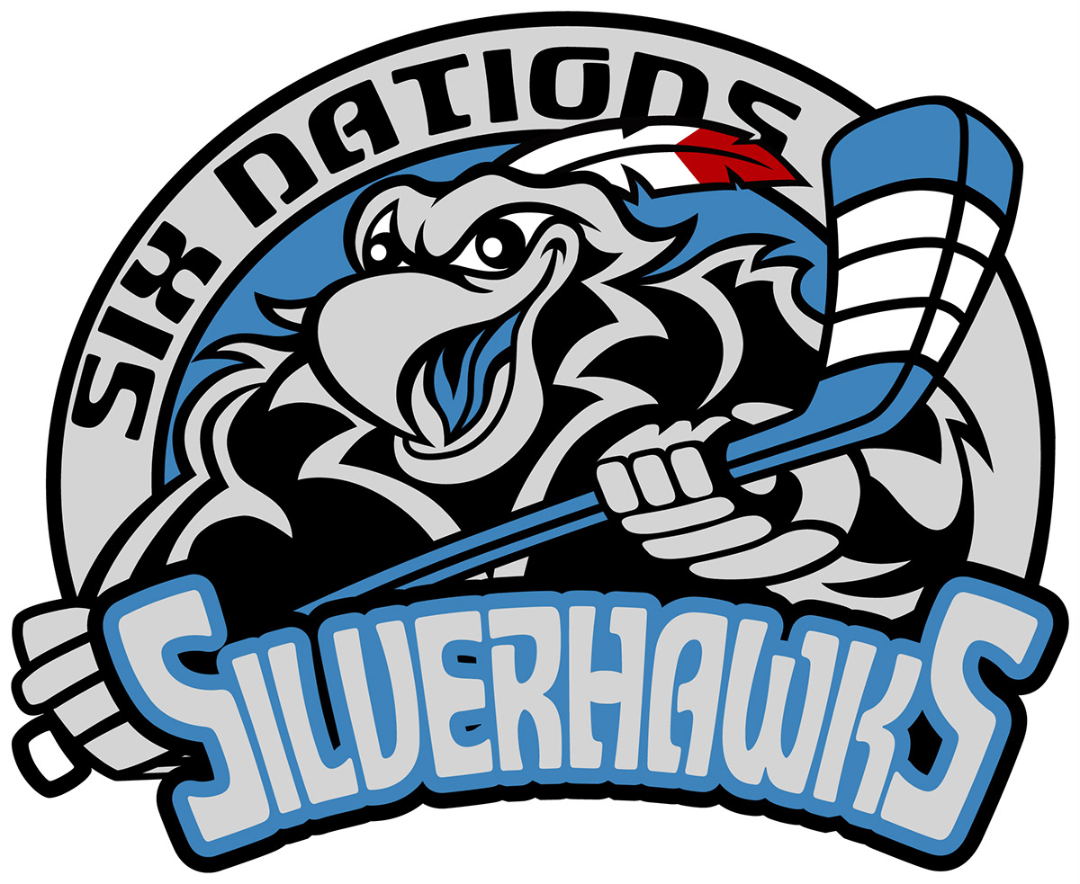 Six Nations Native native american north american indian first nations hockey eagle hawk logo art design Haudenosaunee
