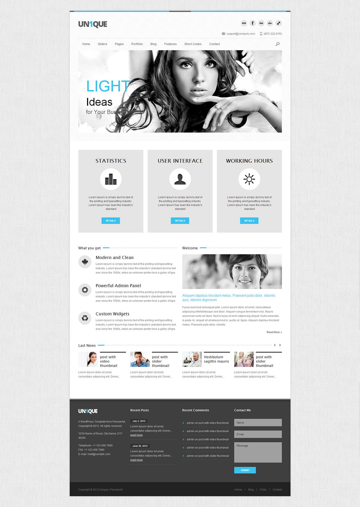 Website Web clean business corporate creative design Responsive