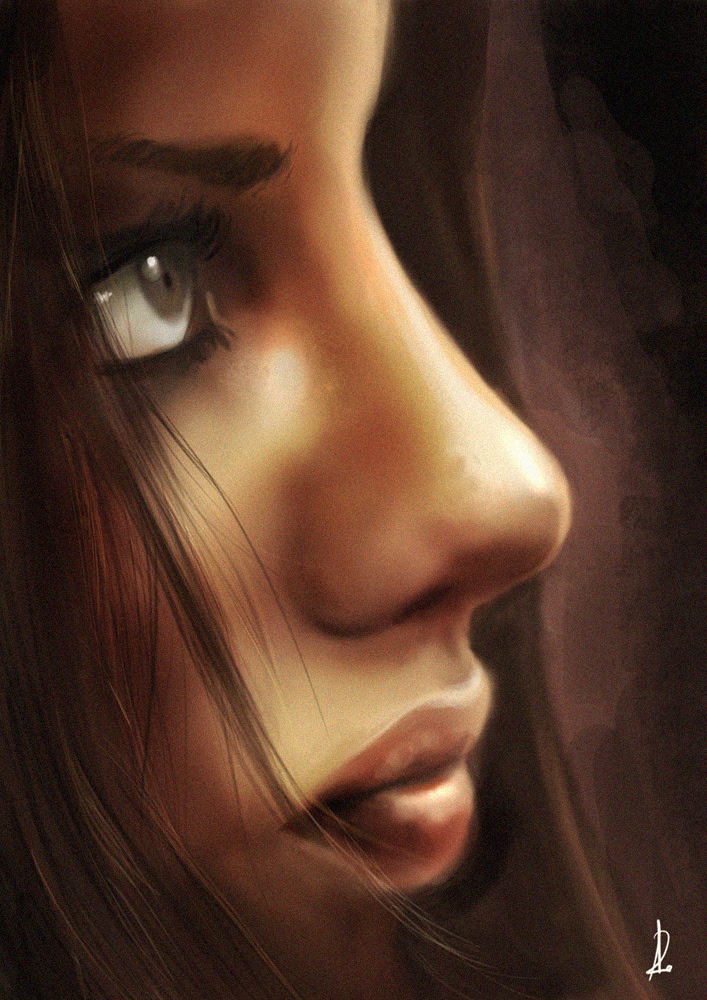digital painting face girl art