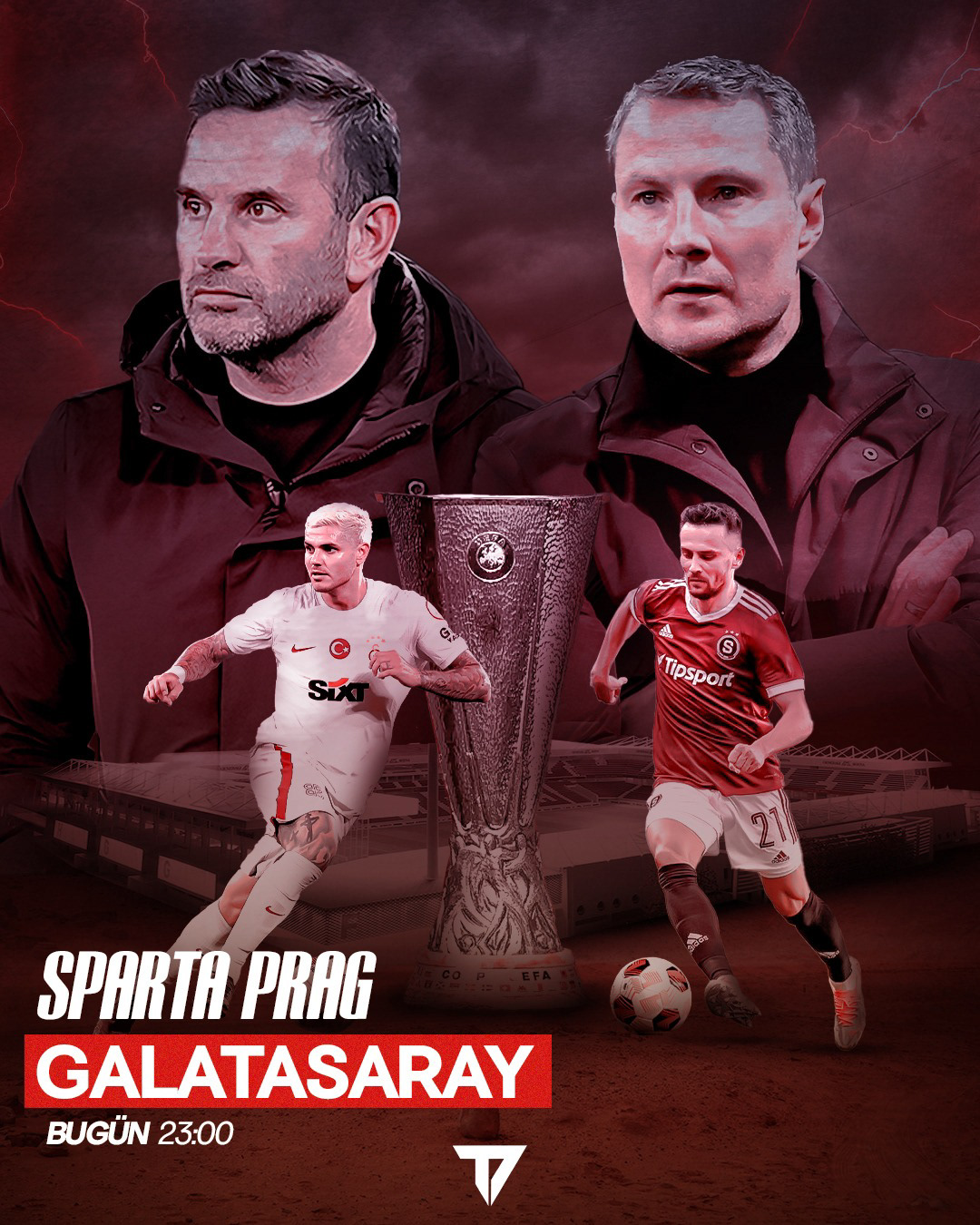 galatasaray Praha prague football Icardi soccer sports Social media post Graphic Designer spartapraha