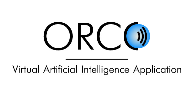 virtual artificial intelligence application Logo Design orco yapay zeka robot Sience intelligent assistant application Google VR higher cognitive functions S-Voice apple Samsung