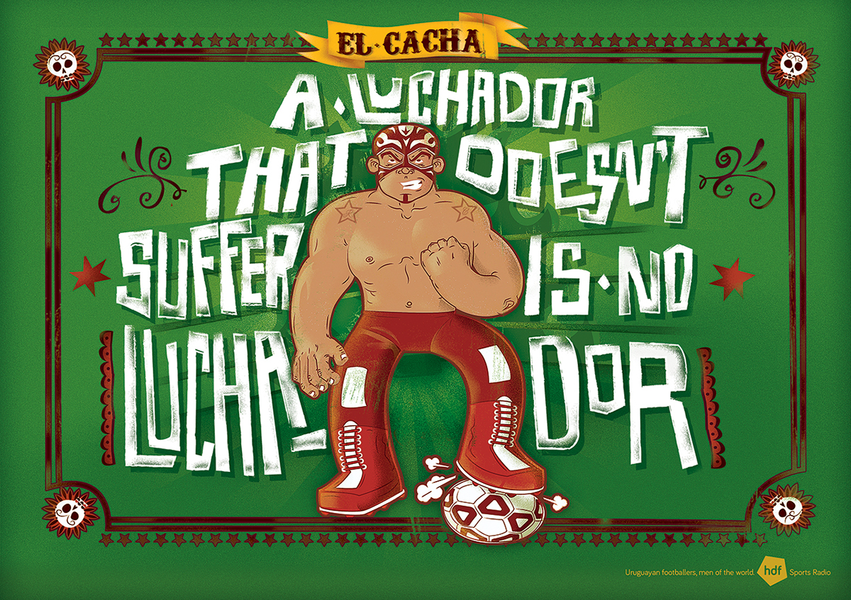 ilustracion cacha Egidio Arévalo Ríos hombres de fútbol