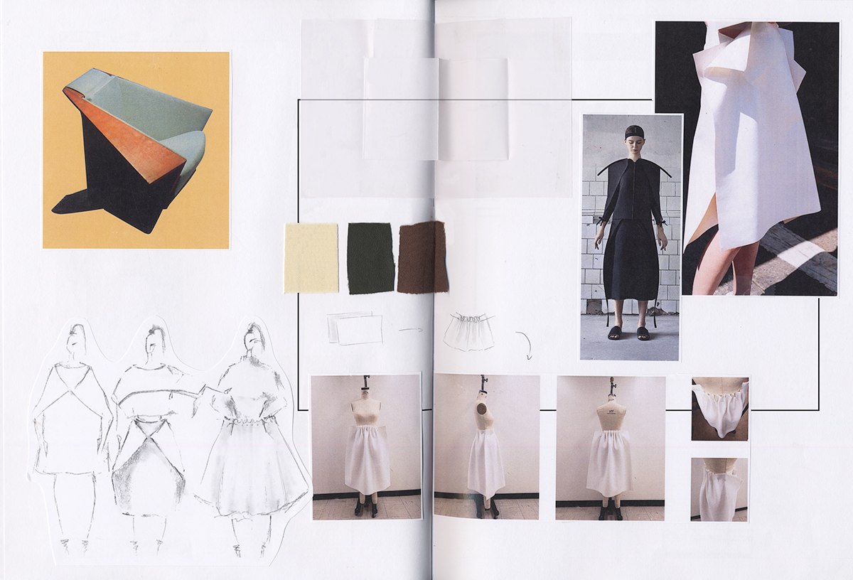 Fashion  design lineup collage architecture Frank Lloyd Wright