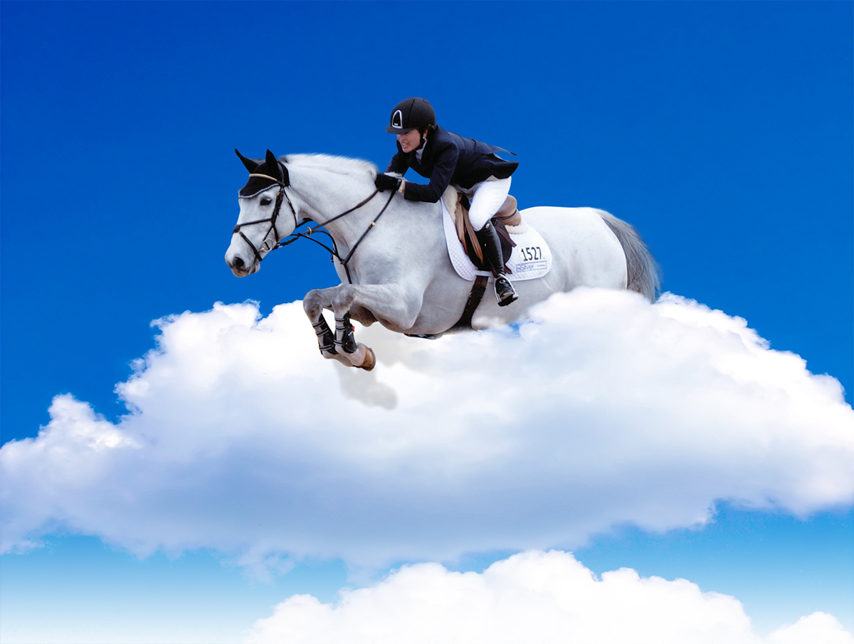 Horse Jumping Photo Composite compositing photo editing