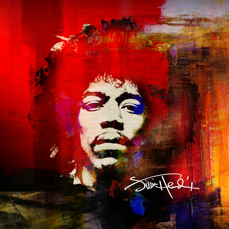 club27 colors digital painting Hendrix Digital Art  face jimihendrix legends music rock