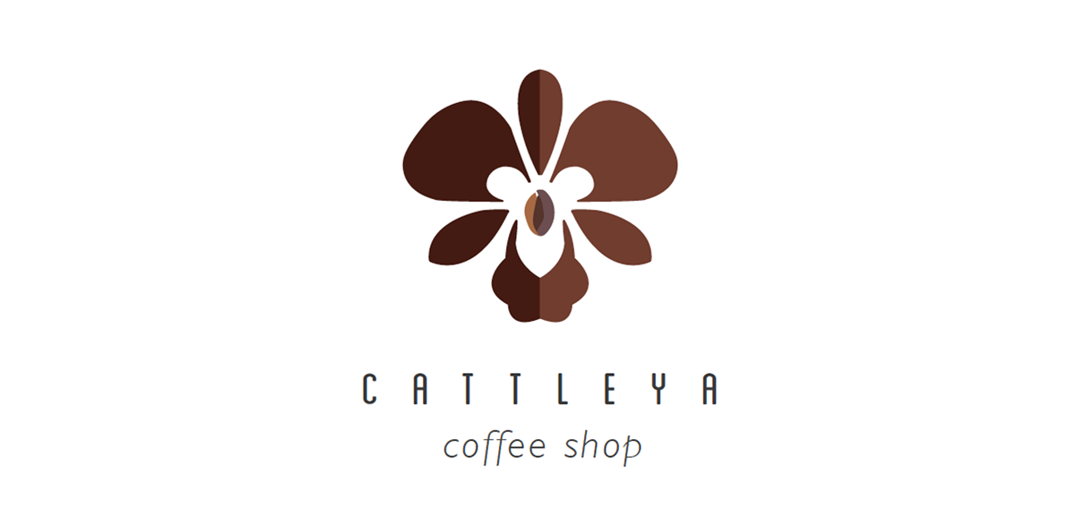 Coffee shop brand visual identity KSA Brazil flower logo