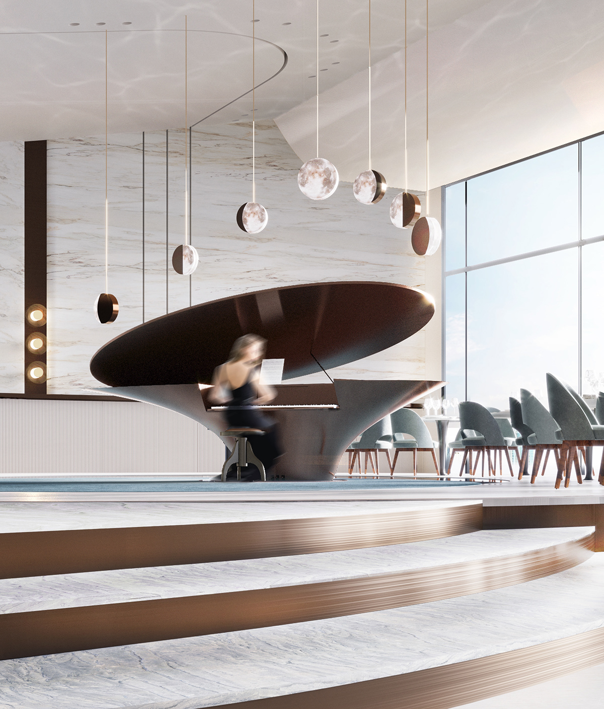 #bar #dubai #egypt #interior #interiordesign #lounge #restaurant #UAE #visualization 