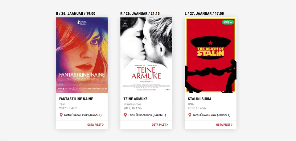 Cinema Film   Web kino arthouse movie Theatre web page ticket