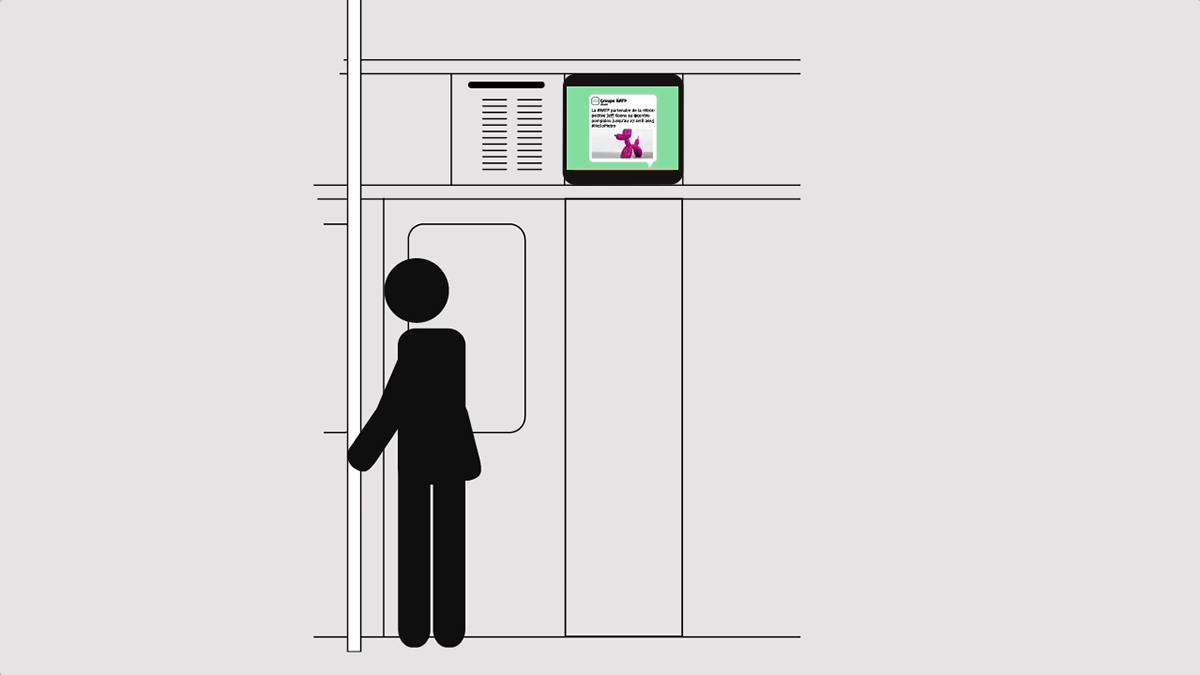 subway metro hellometro Paris ratp Connexion interaction application Écrans screen