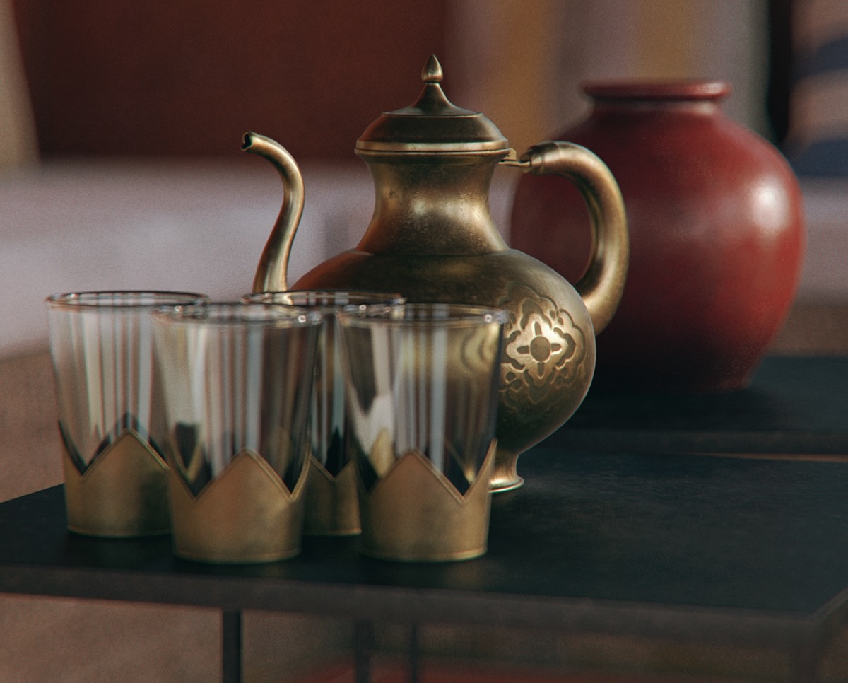 Morocco CGI oriental tea middle east arabia 3ds max 3D
