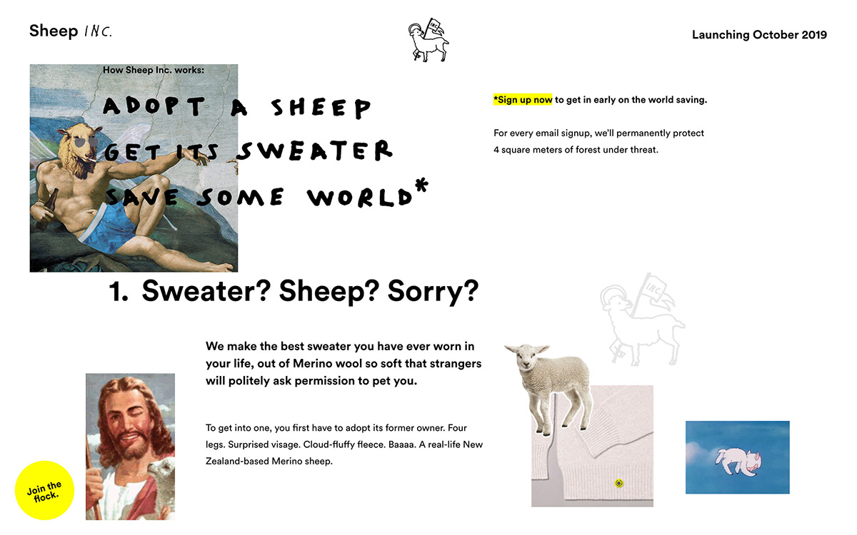 sheep Webdesign Sustainable carbon-negative sheep inc
