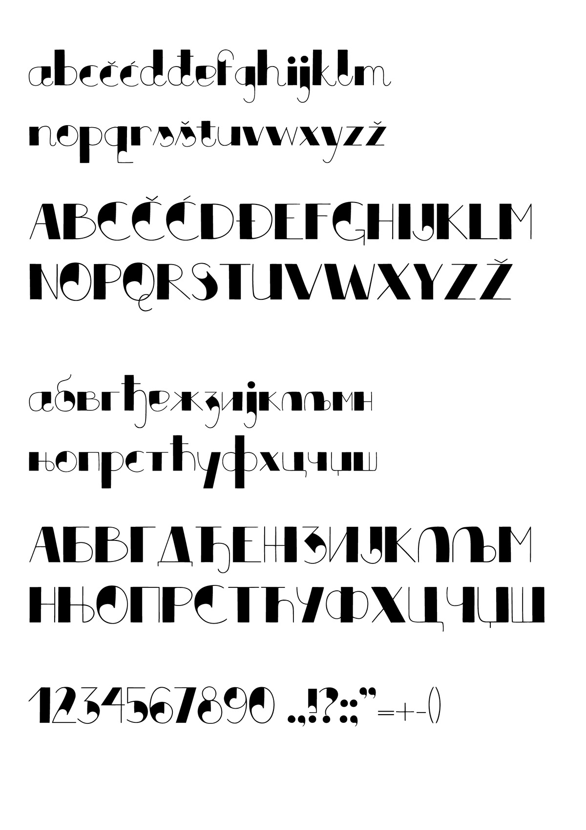 font tihana decorative display fonts fresh contrast type Typographie schrift