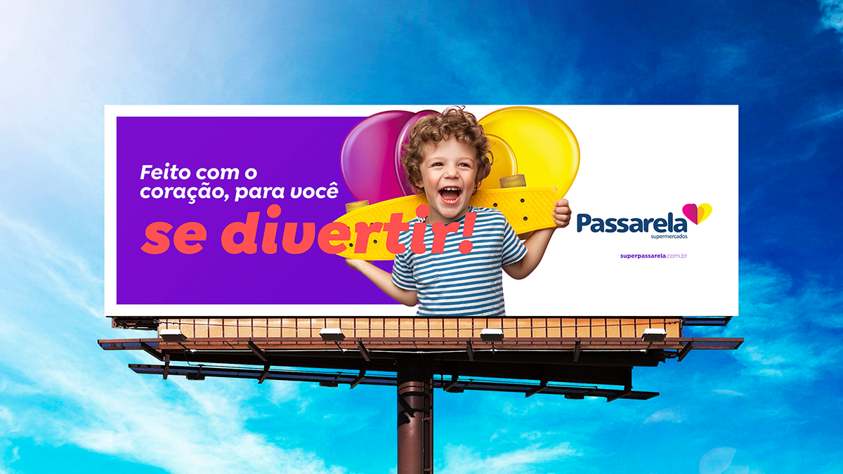 design color modern gradient campanha supermercado colorido