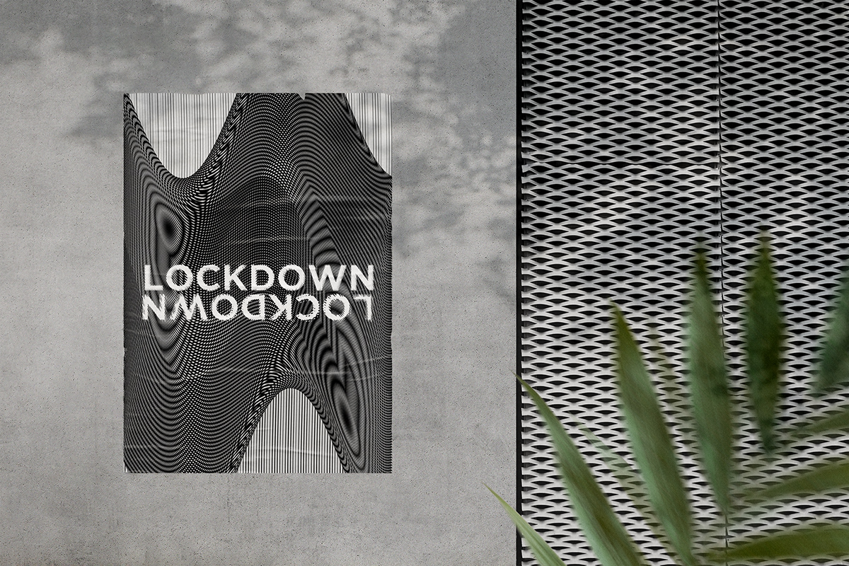 graphic design  lockdown poster Poster Design print design  typography  