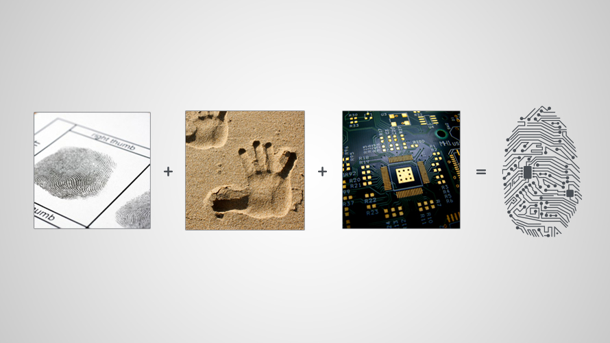 Andrea Rizzello branding  logo footprint fingerprint