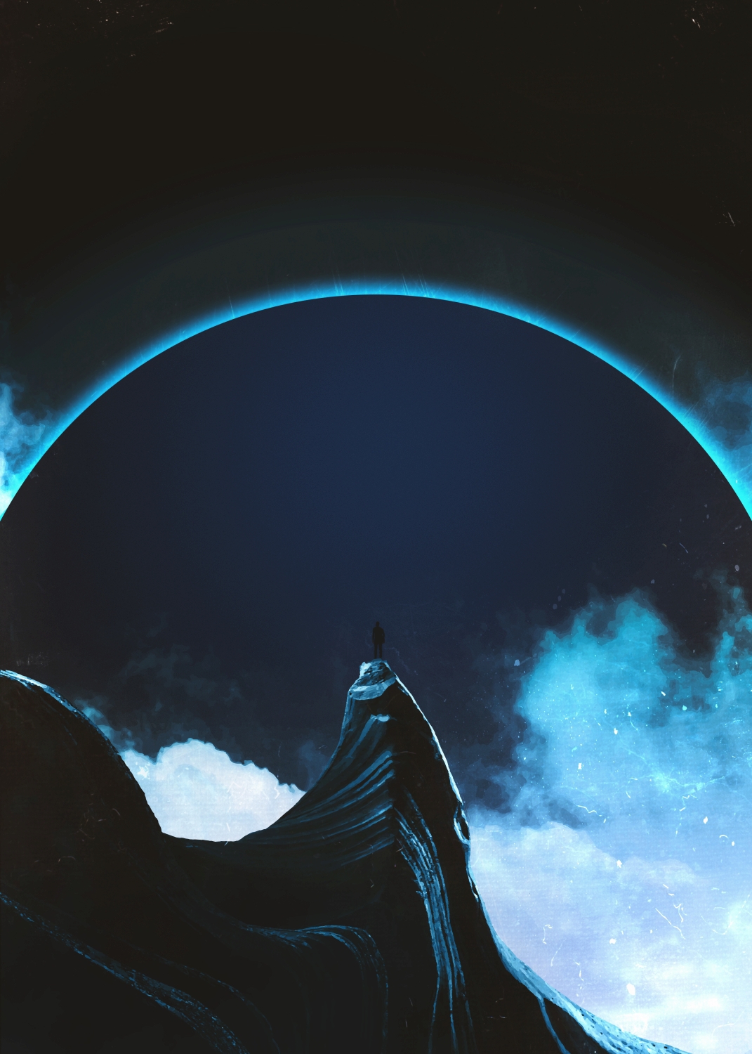 fantasy Scifi Retro sphere eclipse abstract
