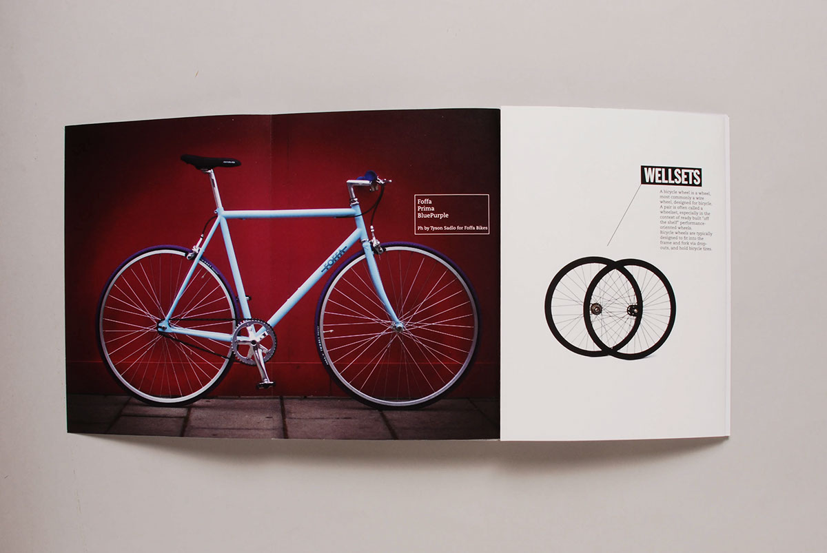 grafic design  editorial  grafic design print catologue bycicle London fixed catalog brochure pamphlet