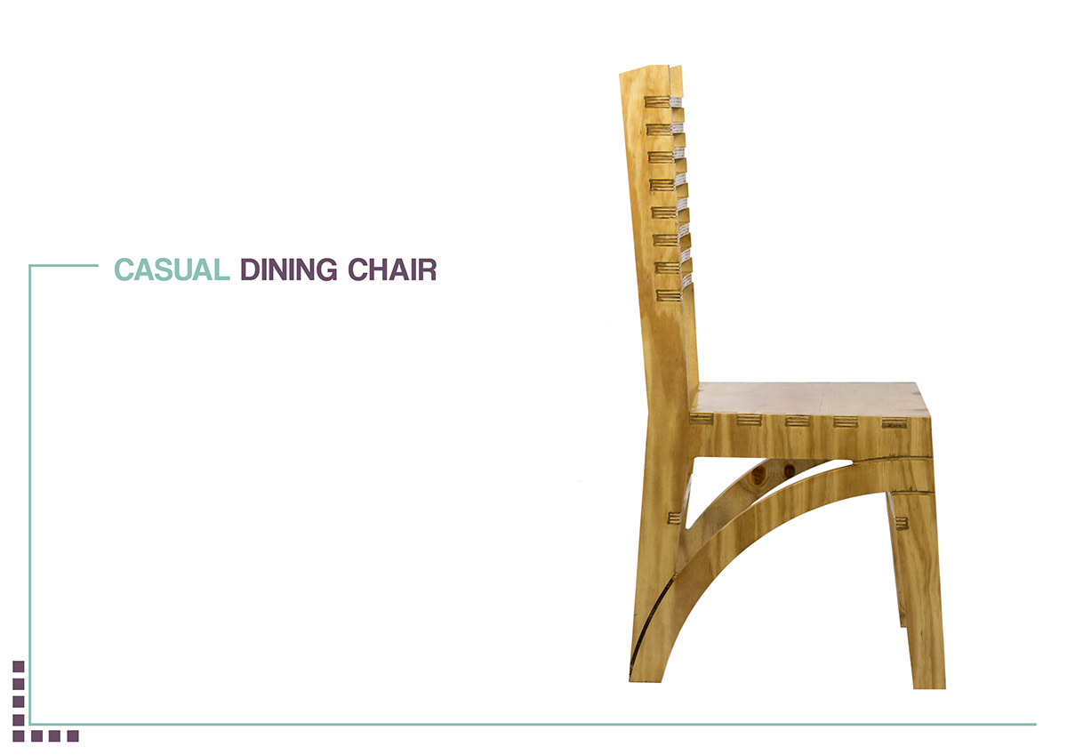 wood furniture chair dining casual wooden product