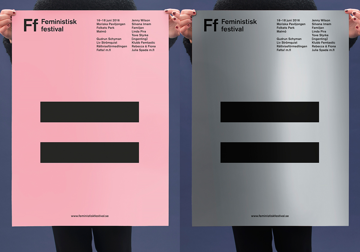 feminist festival student school brobygrafiska broby grafiska design poster paper book print Project graphicdesign concept