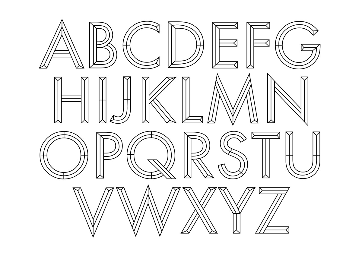 Futura geometric colour primary bold Typeface Illustrator