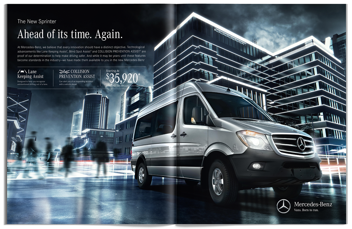 car Van commercial vehical OEM automotive   brochure print ads Key Visuals 3D CGI Website