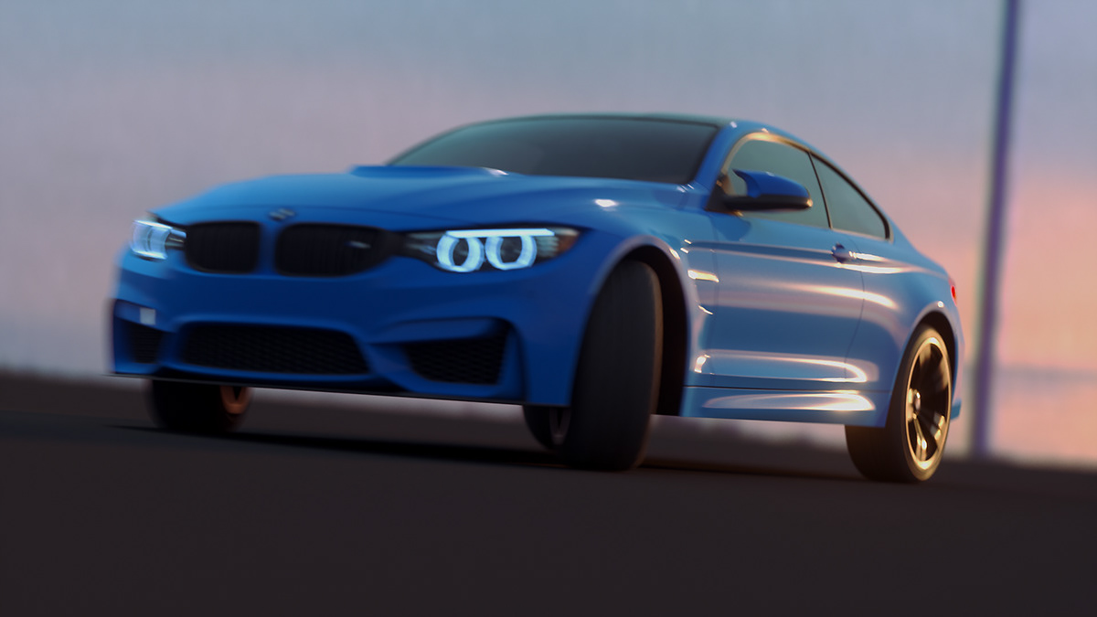 3D animation  BMW car cinema 4d drift octane Realism Render