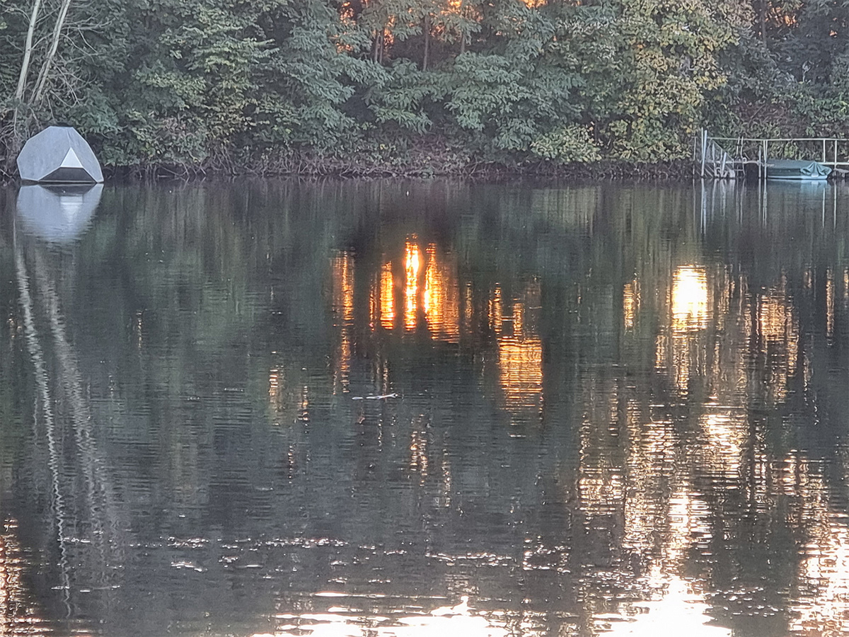 Sunset reflected in the water