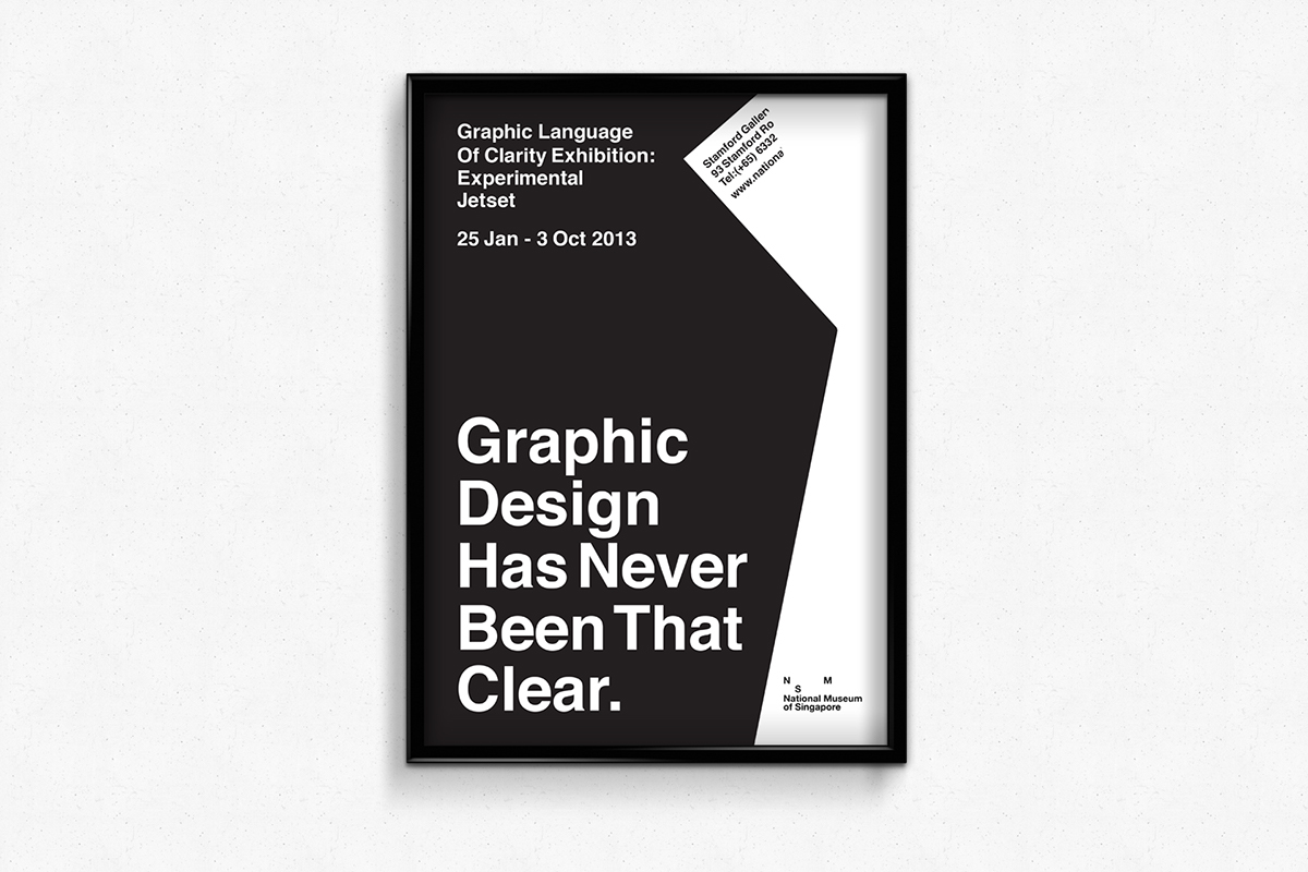 Experimental Jetset clarity language black White helvetica Exhibition  typographer minimalist