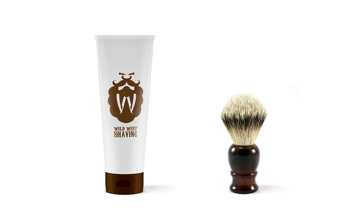 wild west shaving shave accessories contest Entry Razor logo Logotype Bad Boy