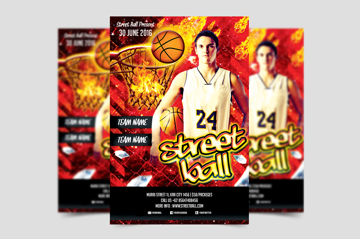 template Street ball street ball basket basket ball sport print print template flyer team game Championship street ball flyer creativemarket