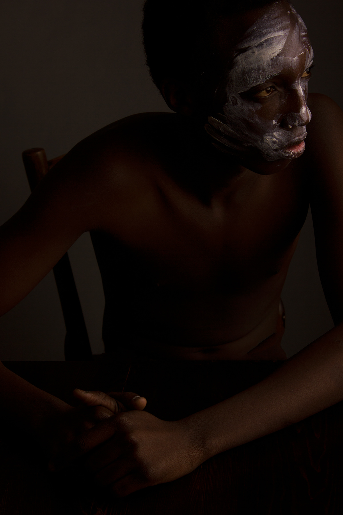 Afro American black nude sad photo vogue