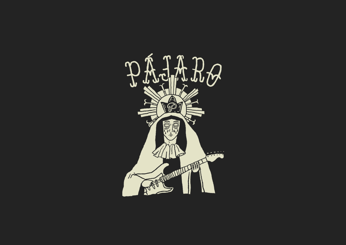 ILLUSTRATION  T Shirt design music pajaro pelomono miraflores Records