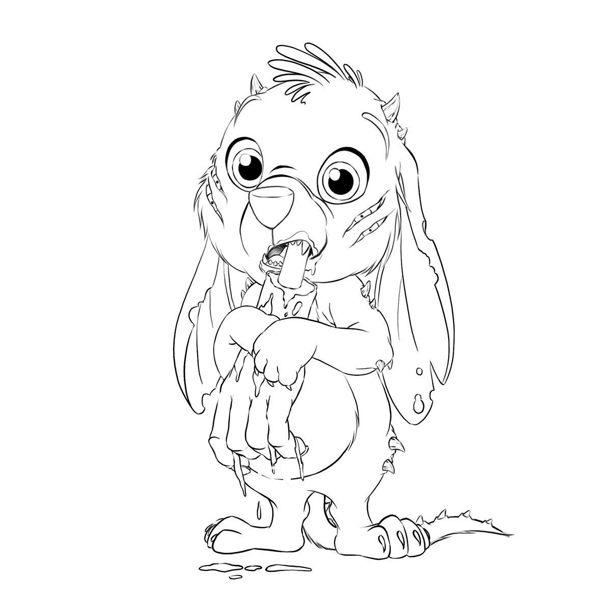 bunny Character characterconcept characterdesign creepy cute cutebutdeadly ILLUSTRATION  ipadpro Procreate
