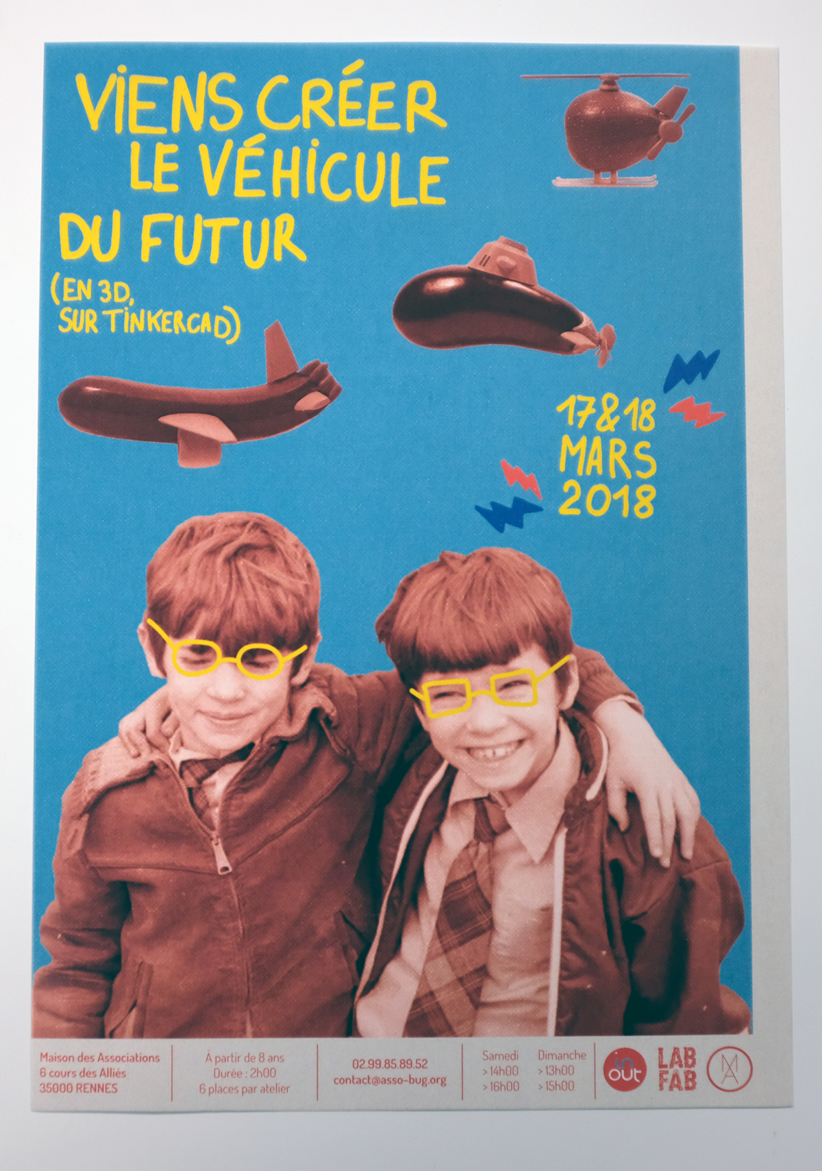 poster inout rennes Flyingvegetables typography   Posca kids tinkercard