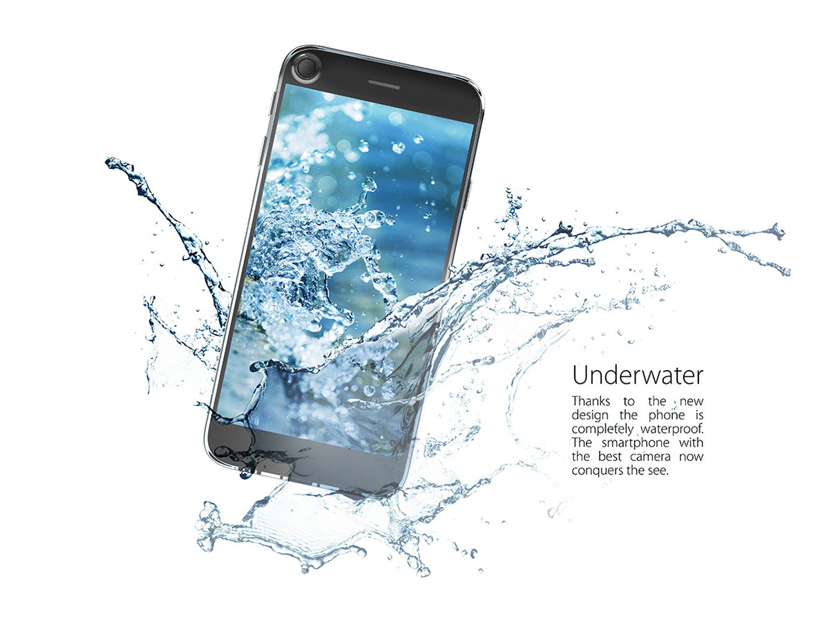 iphone Iphone7 concept seven smartphone phone design product apple waterproof ring flash function cool screen splash