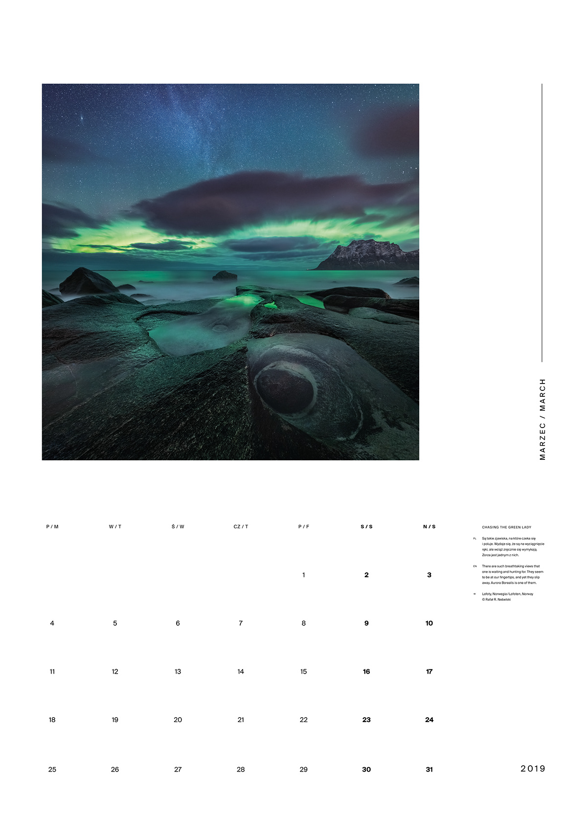 calendar paper photographers warsaw Minimalism north
