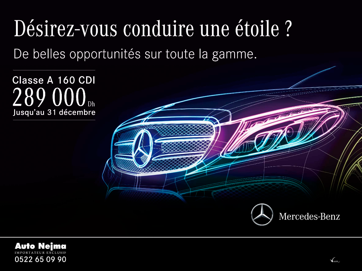 ssangyong Korea mercedes-benz ads Cars print design Maroc graphic