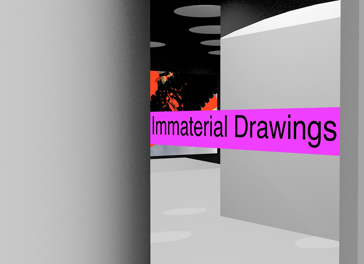 art conceptual art curation Exhibition  immaterial Media Art rendering
