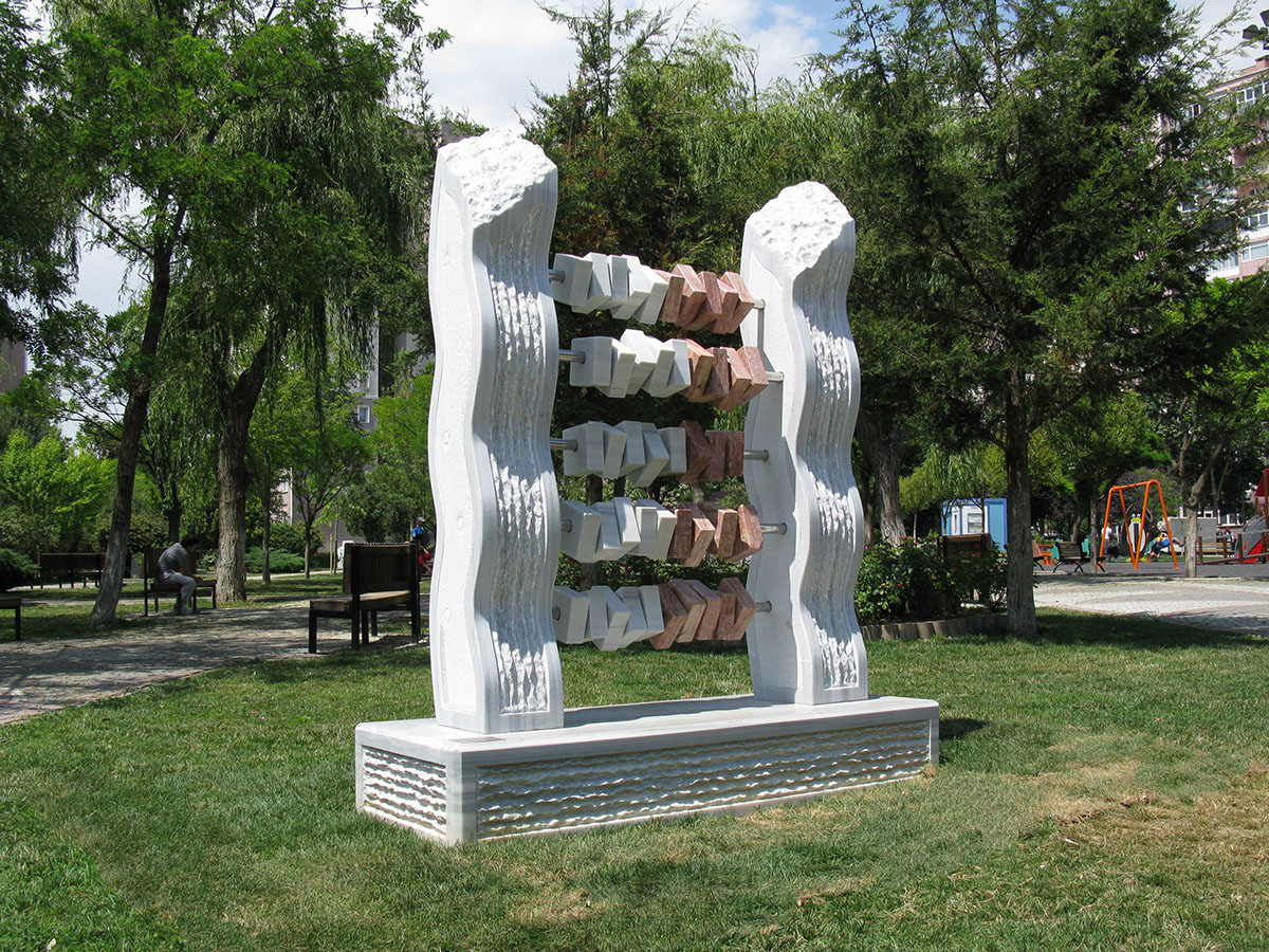 scupture stone sculpture abacus art Fine Arts  Outdoor Sculpture heykel güzel sanatlar Mermer Heykel abakus